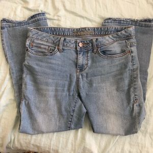 American Rag Light Wash Cropped Flare Jeans